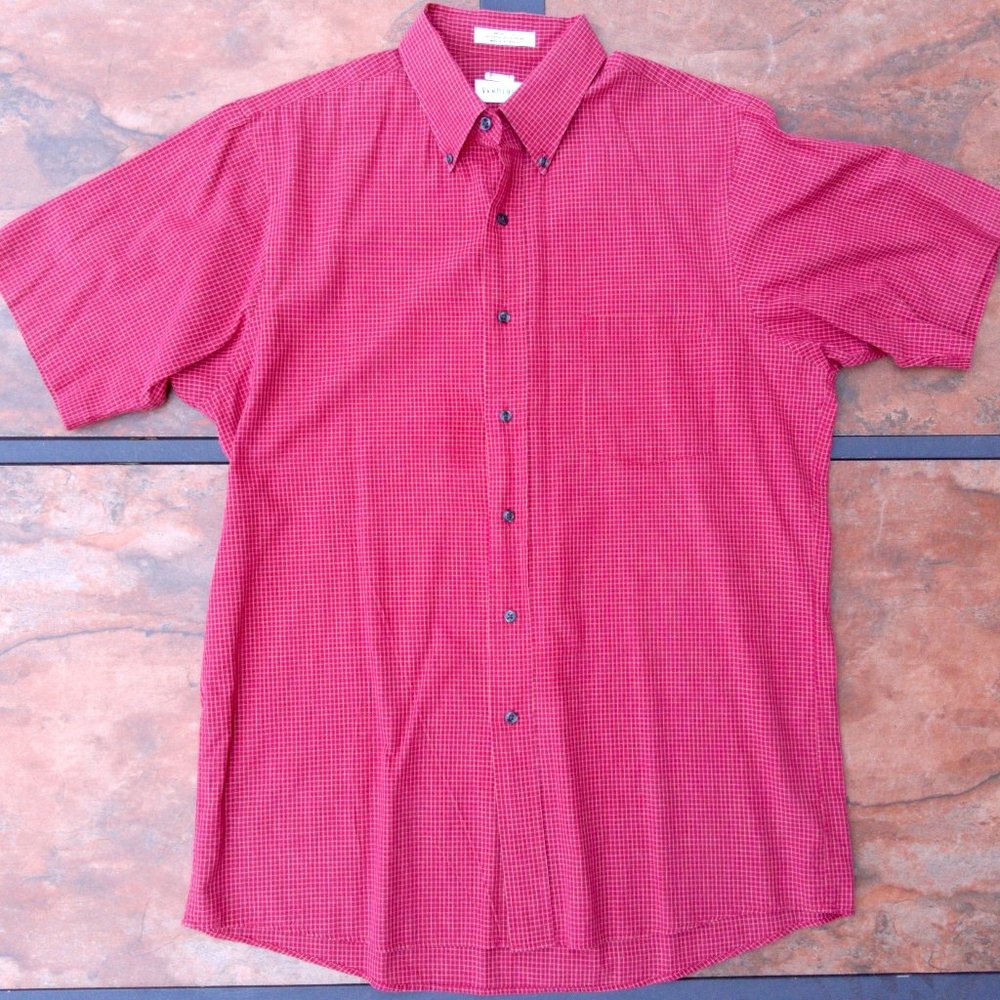 VanHeusen Red Easy Care Button Down Large